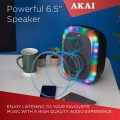 Portable LED Party Speaker, Akai A58198 6.5" - Gadget Man Ireland