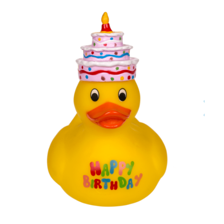 Yellow Squeaking Duck Happy Birthday Toy – Make Celebrations Memorable