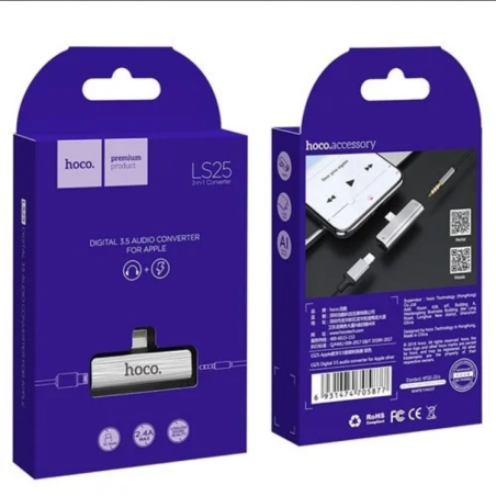 Hoco LS25 Digital 3.5 Audio Lighting Converter | Gadgetman