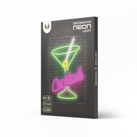 Neon Plexi LED Cocktails Pink Green | Gadget Man