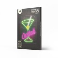 Neon Plexi LED Cocktails Pink Green | Gadget Man