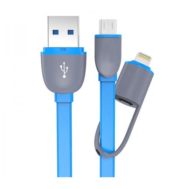 2 in 1 For iPhone & Android USB Cable