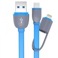 2 in 1 For iPhone & Android USB Cable
