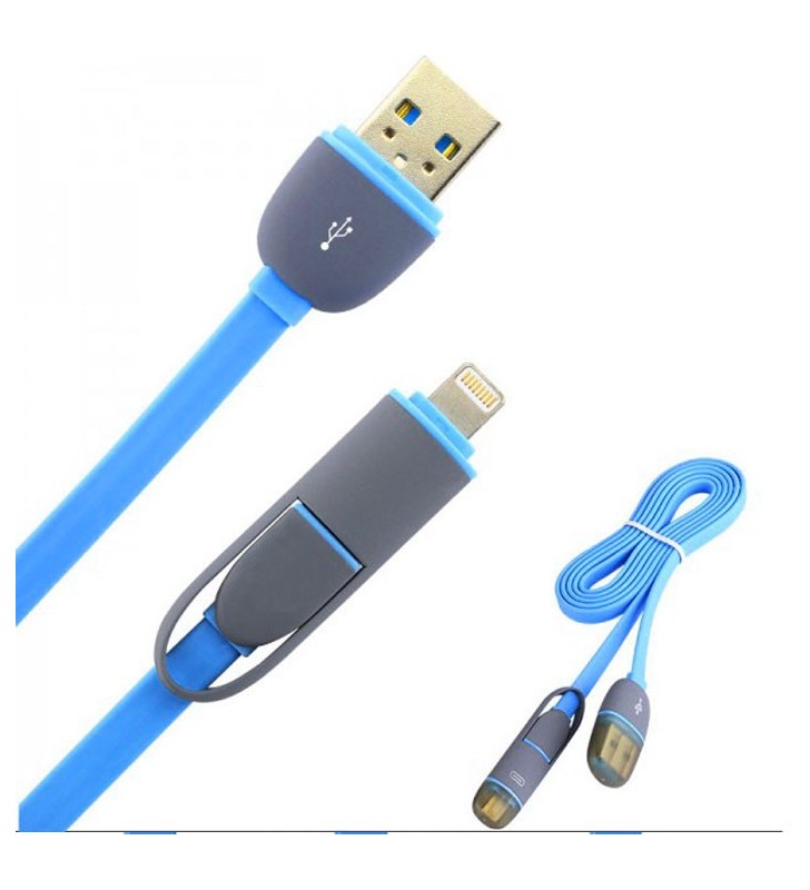 2 in 1 For iPhone & Android USB Cable
