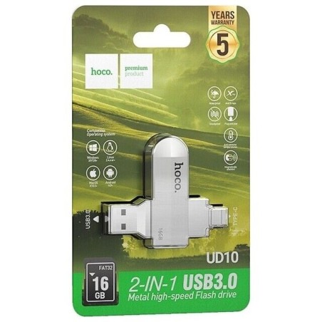 Gadget Man Ireland - Hoco UD10 2 in 1 Type-C (USB) 3.0 Flash Drive