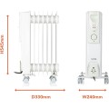 Gadget Man Ireland - Warmlite WL43003YW 1500W Oil Filled Radiator - White