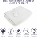Gadget Man Ireland - Carmen C81193 Double Heated Under Blanket with Overheat Protection - White