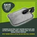 Carmen C85017GRY Spa Rechargeable Hot Water Bottle|Grey