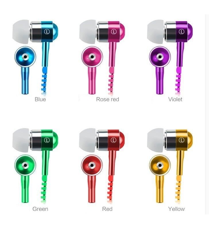 Zipper earphones best sale with mic