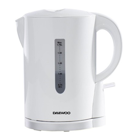 Gadget Man Ireland - Daewoo SDA1650 White 1.7L Plastic Kettle with Chrome Band