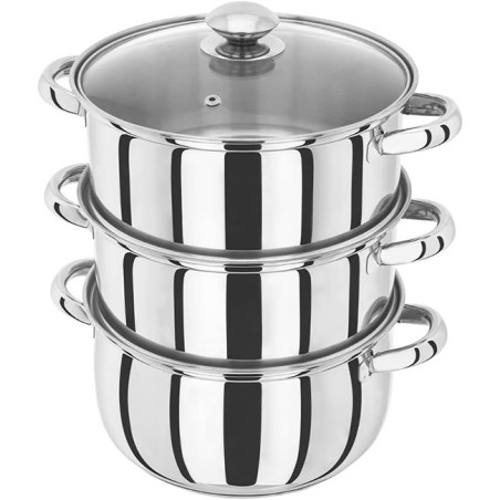 Gadget Man ireland - Judge Essentials HX04 22cm 3 Tier Glass Lid Steamer Set