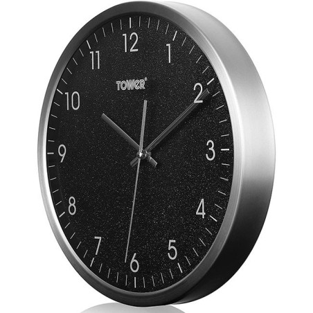 Gadget Man Ireland - Tower T878503BLK Glitz 30cm Wall Clock Black