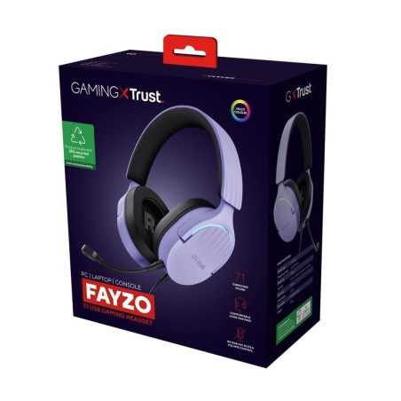 Gadget Man Ireland - TRUST GXT 490P Fayzo 7.1 USB Headset (Purple)