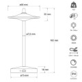 Gadget Man Ireland - Sake Aluminum Table Lamp with Battery 1w Bronze