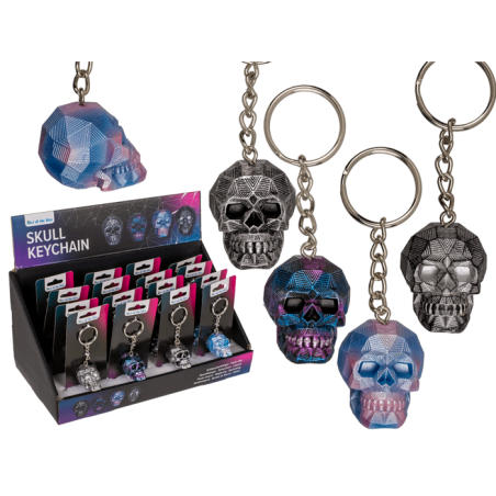 Gadget Man Ireland - Metal Keychain Metallic Skull