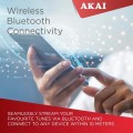 Gadget Man Ireland -  AKAI A58207 Vibes Portable Dual 4” Party Speakers with Bluetooth Connectivity, Ring Light Design, Black