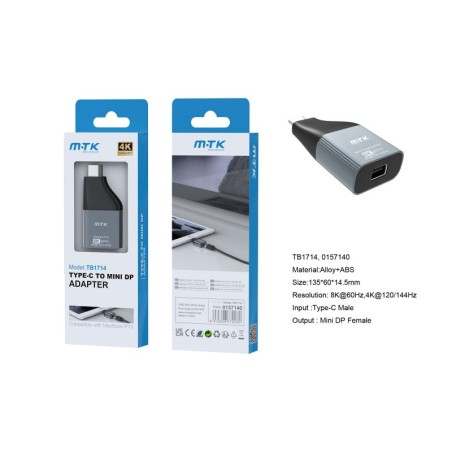 Gadget Man Ireland -Type-C to MINI DP Adapter, Compatible with Apple