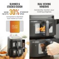 Gadget Man Ireland - Swan 11L Duo Layer Air Fryer Black, Black SS Trim
