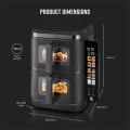 Gadget Man Ireland - Swan 11L Duo Layer Air Fryer Black, Black SS Trim