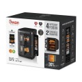 Gadget Man Ireland - Swan 11L Duo Layer Air Fryer Black, Black SS Trim