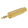 Gold 6.5mm to 3.5mm F/M Microphone Headphone Audio Jack Adapter Convertor Plug