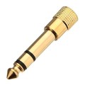 Microphone 3.5mm Male to 6.5mm Female Audio Adapter Gold