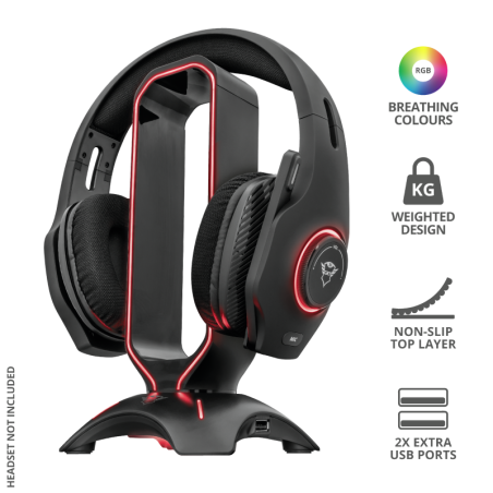 Trust GXT 265 Cintar RGB Headset Stand - Gadget Man Ireland