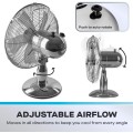 Gadget Man Ireland  -12 Oscillating 3-Speed Chrome Fan