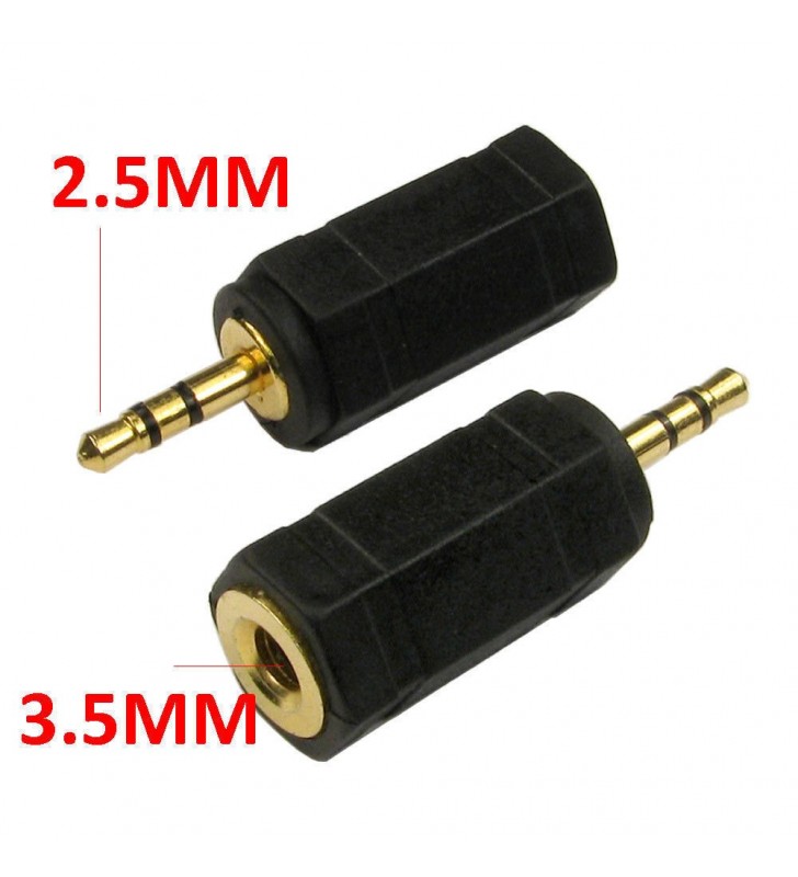3.5mm Stereo Jack Socket to 2.5mm Stereo Audio Jack Adapter