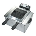 Bourgini Triple Deep Fryer 5L Stainless Steel – 3 Baskets - Gadget Man Ireland