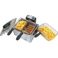 Bourgini Triple Deep Fryer 5L Stainless Steel – 3 Baskets - Gadget Man Ireland