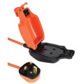 Weatherproof Outdoor 1 Gang Socket with 5m Cable – IP54 Rated - Gadget Man Ireland