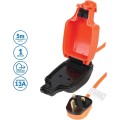 Weatherproof Outdoor 1 Gang Socket with 5m Cable – IP54 Rated - Gadget Man Ireland