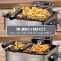 Alpina Deep Double Fryer 5L with 3 Baskets – Adjustable Thermostat - Gadget Man Ireland