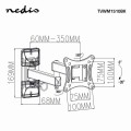 Nedis Full Motion TV Wall Mount 13”–27” VESA 15kg – Gadget Man Ireland