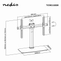 Nedis Full Motion TV Stand 32”–65” with Glass Base – 45kg Load - Gadget Man Ireland