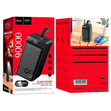 Gadget Man Ireland - HOCO J123D 90000mAh PowerBank with Torch Light Black
