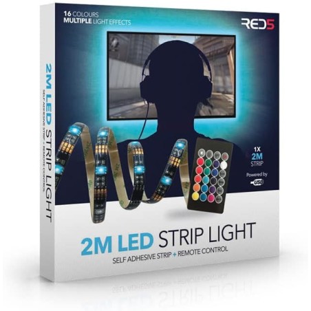 RED5 2M LED Strip Light – Multicolour USB Lighting | Gadget Man Ireland