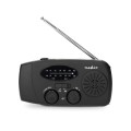 Nedis Emergency Crank/Solar FM/AM Radio - Gadget Man Ireland