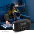 Nedis Emergency Crank/Solar FM/AM Radio - Gadget Man Ireland