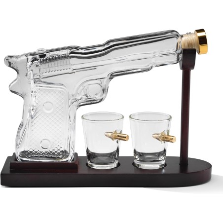Glass Pistol Gun Decanter - Gadget Man Ireland