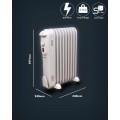 2kW Slim 9-Fin Portable Oil-Filled Radiator Heater - Gadget Man Ireland