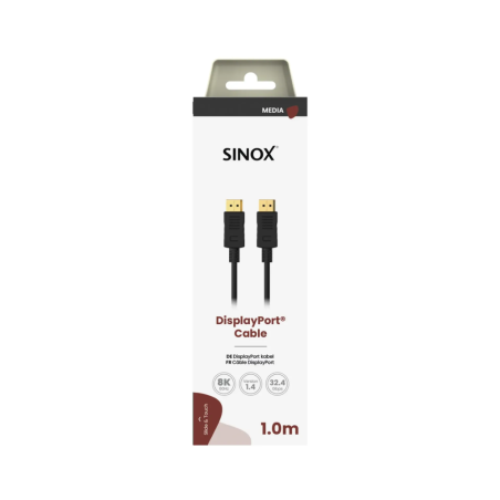 Sinox DisplayPort 1.4 Cable 1M - Gadget Man Ireland