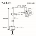 Nedis Single Desk Monitor Mount 15"–32" - Gadget Man Ireland