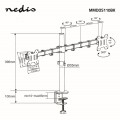 Nedis Dual Monitor Desk Mount 15"–32" - Gadget Man Ireland
