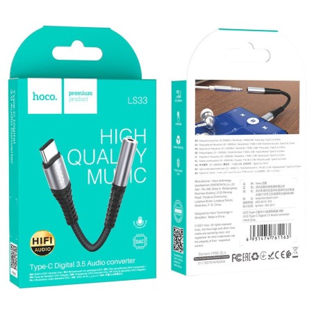 Hoco LS33 Type-C to 3.5mm Audio Adapter - Gadget Man Ireland