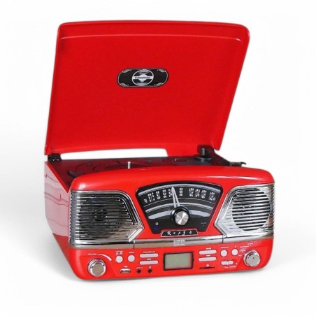 Steepletone Roxy 4 BT Retro Record Player - Vinyl, CD, Bluetooth & MP3 - Gadget Man Ireland
