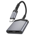 Hoco USB-C to Dual USB-C Audio Adapter LS40 | Gadget Man Ireland