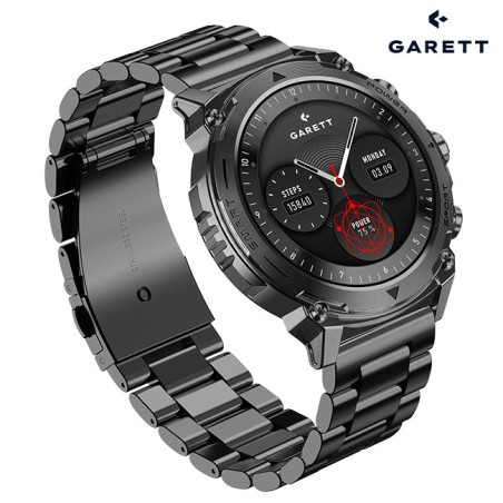 Garett Atom Smartwatch Black Steel - Gadget Man Ireland