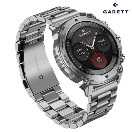 Garett Atom Smartwatch Silver Steel - Gadget Man Ireland